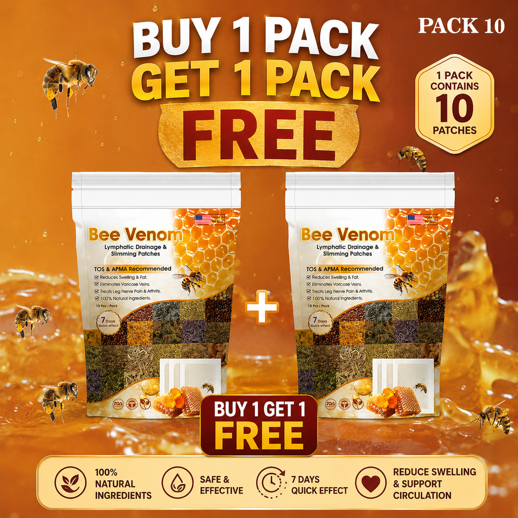 Bee Venom Detox Patches (1 pack Contains pack of 10 pieces) Buy 1 Get 1 Free