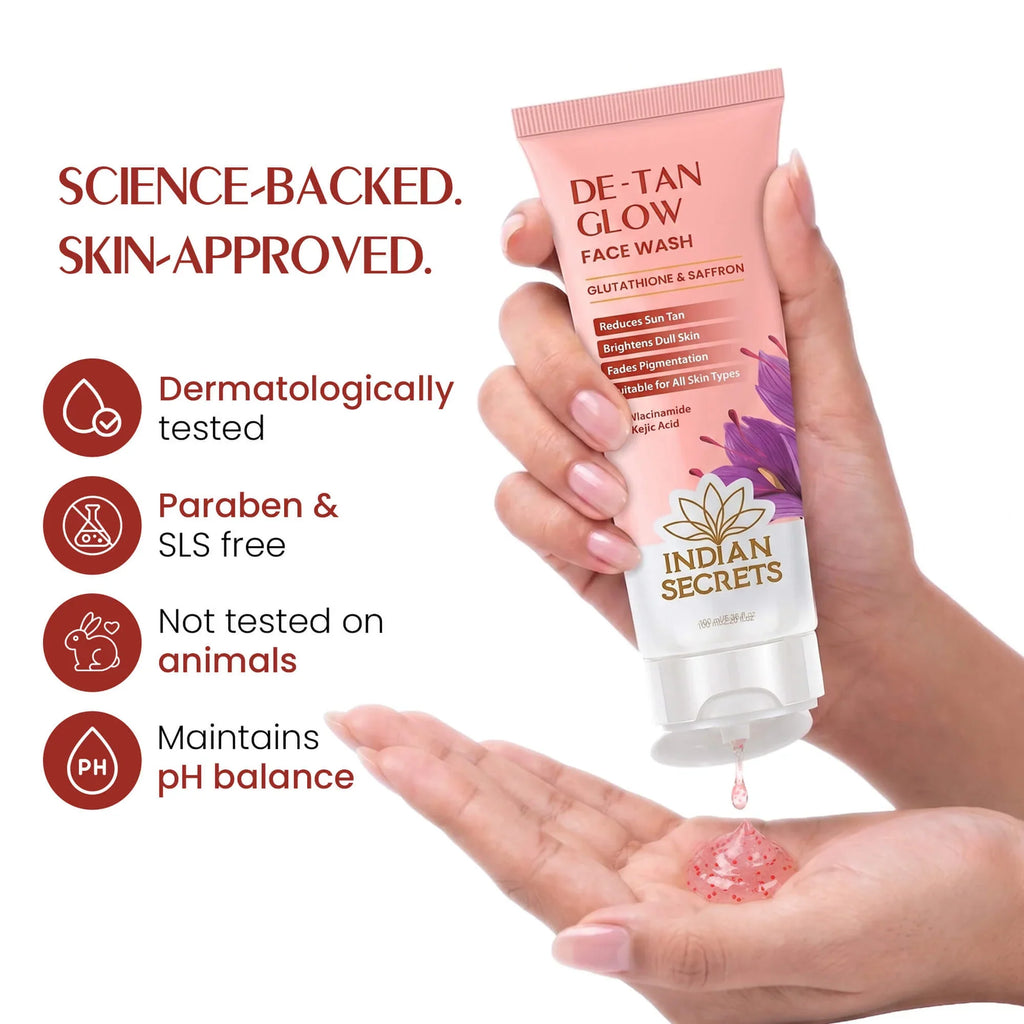Indian Secrets De-Tan Glow Face Wash,Buy 1 Get 1 Free