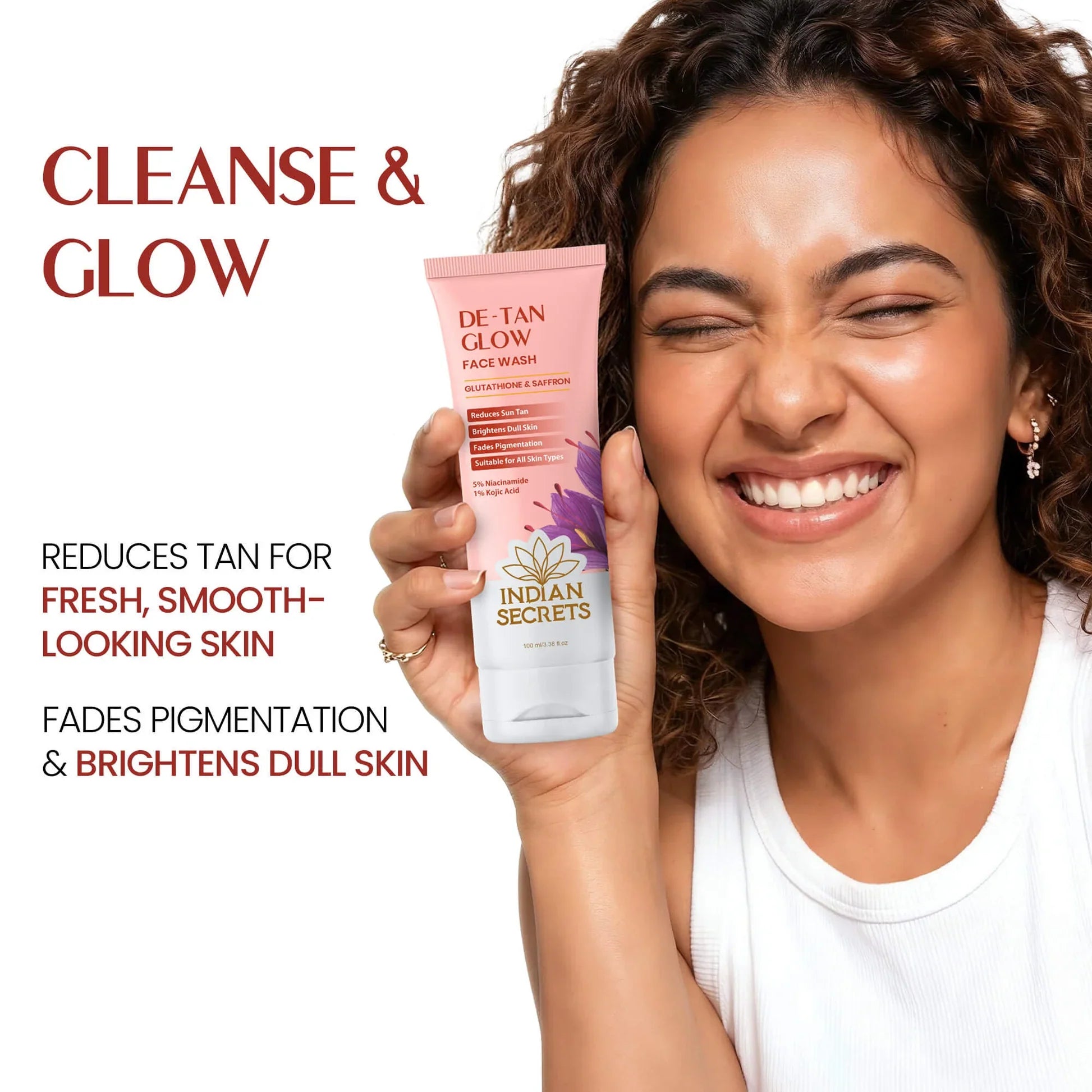 Indian Secrets De-Tan Glow Face Wash,Buy 1 Get 1 Free