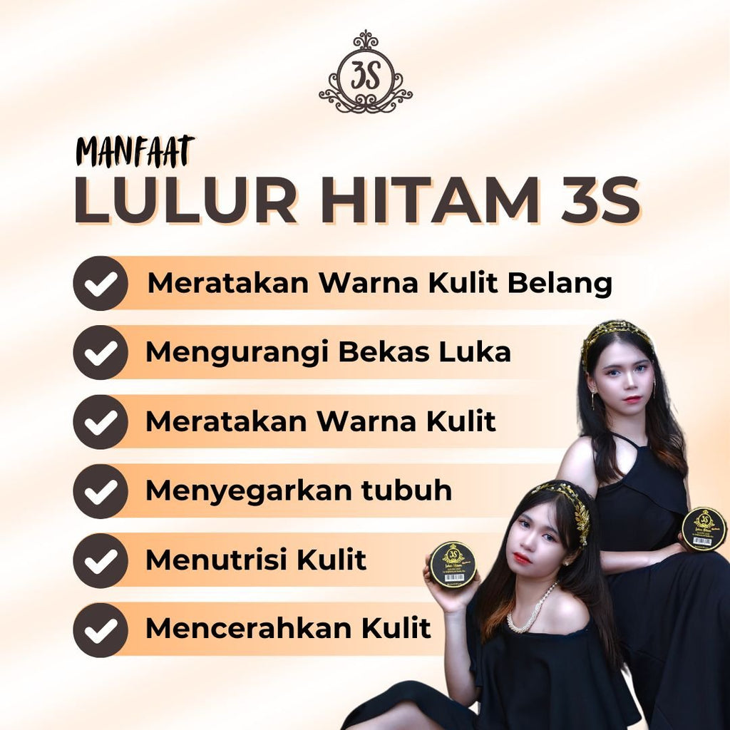 Lulur Hitam 3S (Black Rice Scrub) Top Selling🔥