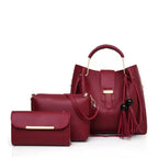 3pcs womens leather handbag