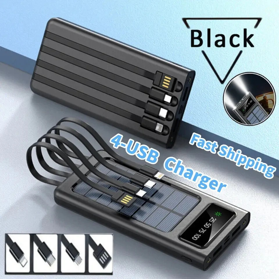 4 in 1 Solar Power Bank  Ultra-large Capacity