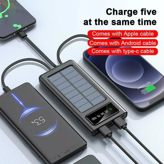 4 in 1 Solar Power Bank  Ultra-large Capacity