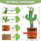 Rechargeable Dancing Cactus With Lights Music And TalkBack